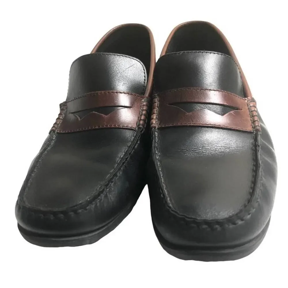 Sperry Essex Black Leather Penny Loafer Shoes